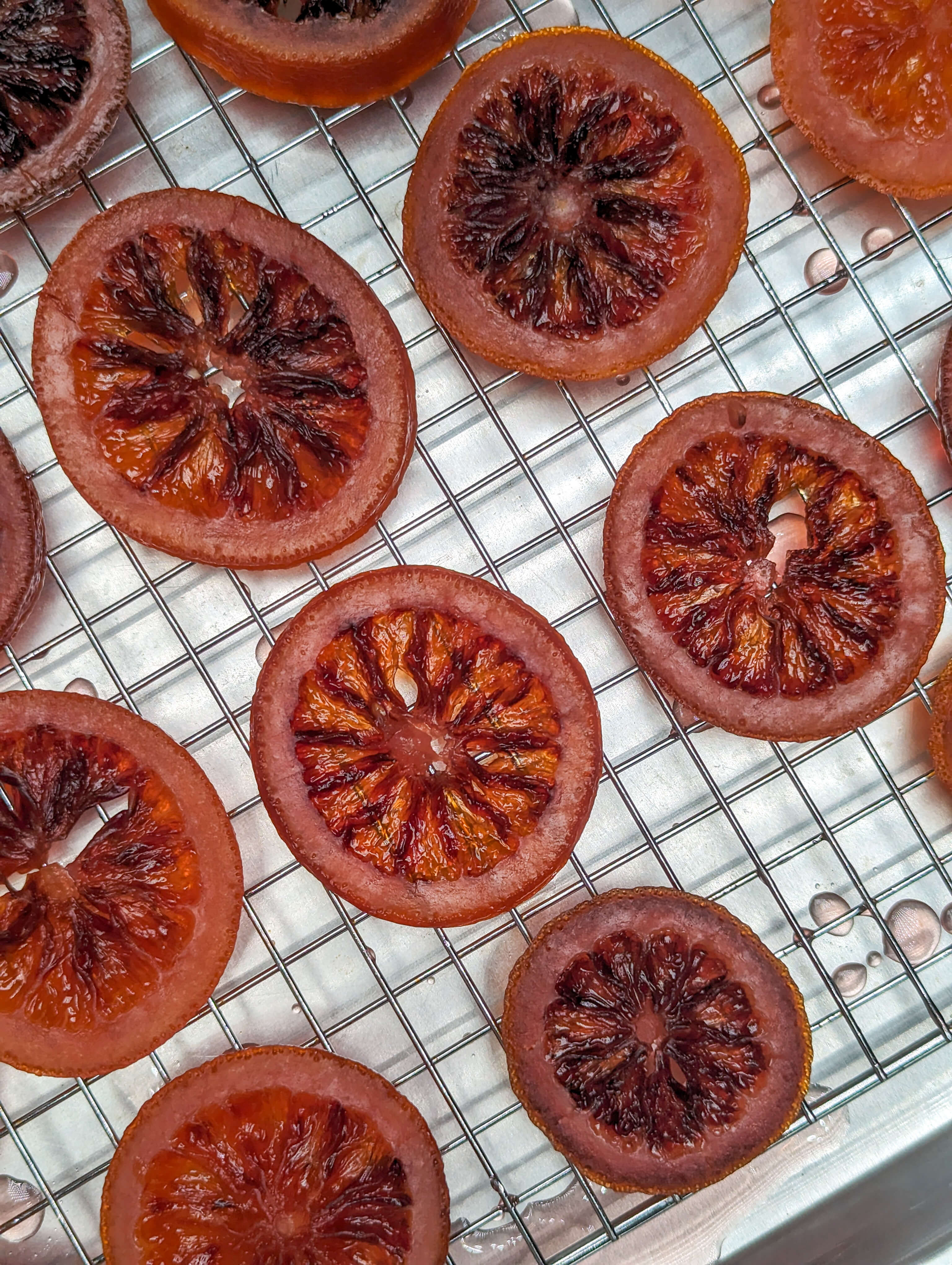 drying orange slices