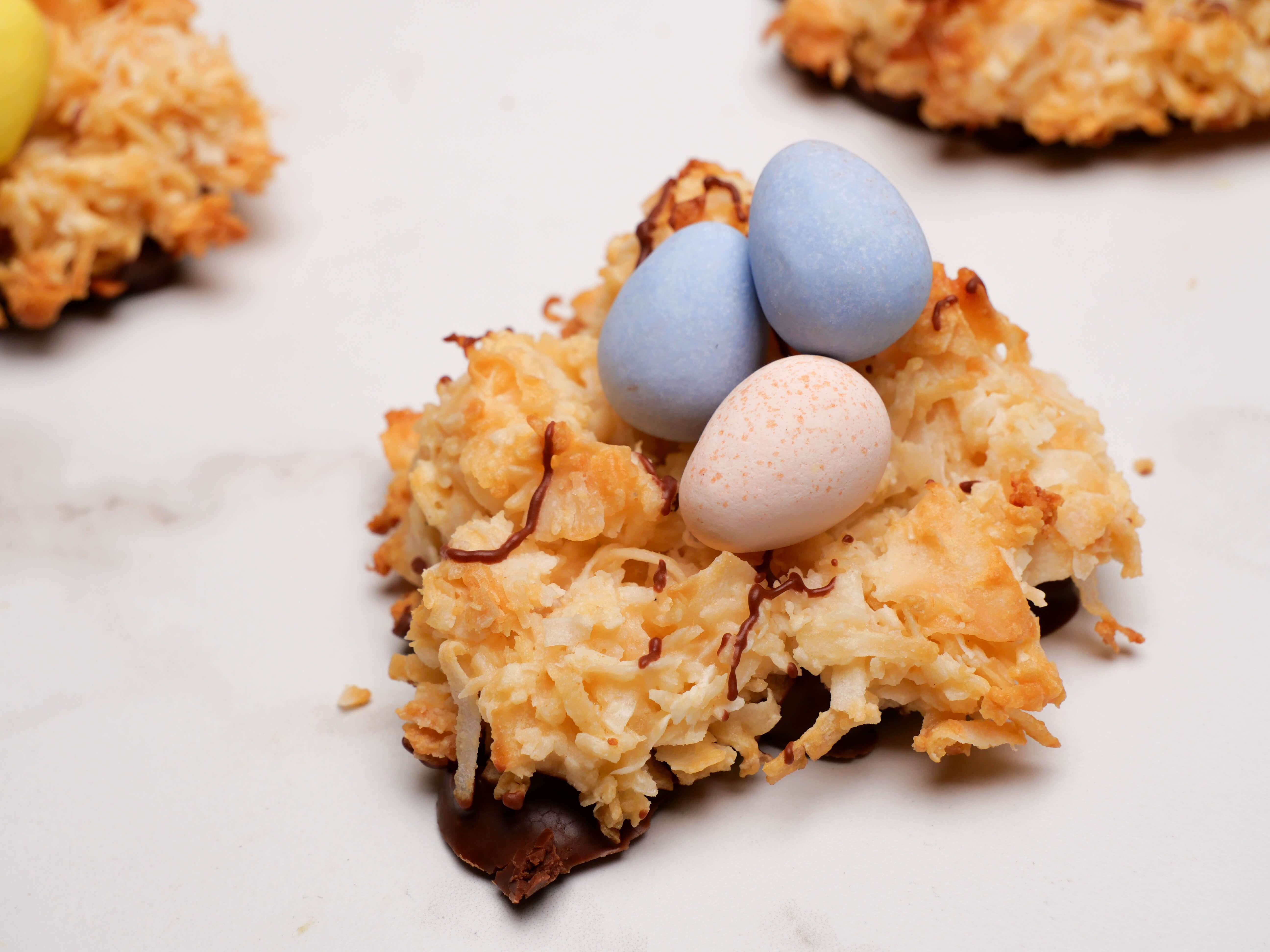 Coconut Macaroon Bird's Nest Cookies