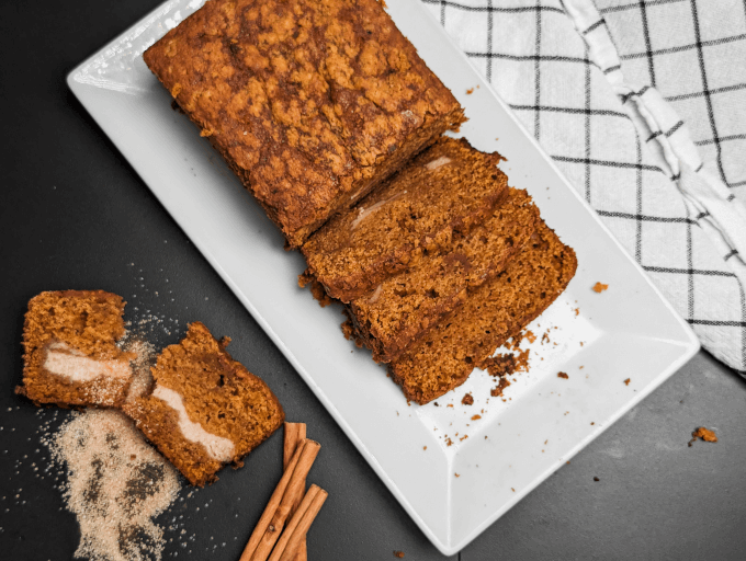 cream cheese pumpkin loaf