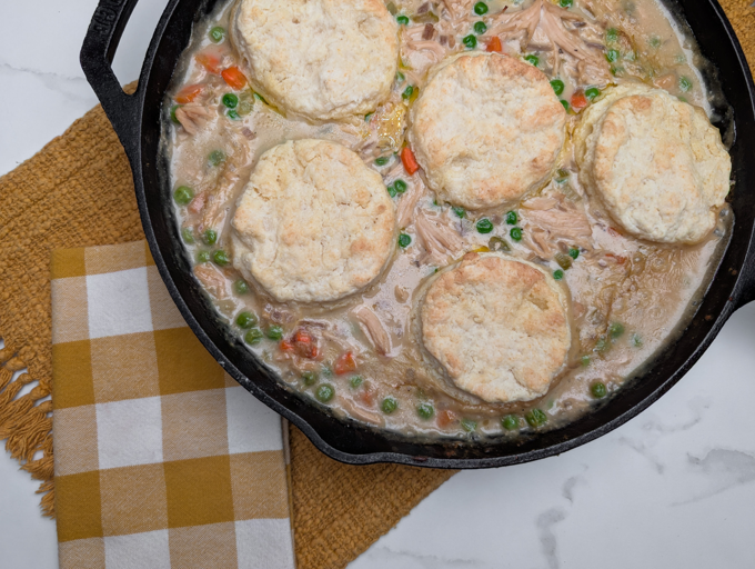 Chicken Pot Pie with Biscuits